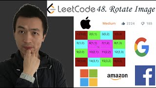 YouTube video 'LeetCode 48: Rotate Image | Rotate N*N Matrix | Rotate a Square - Interview Prep Ep 54'