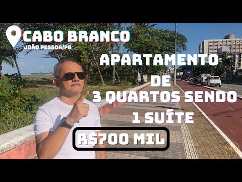 Lindo apartamento em Cabo Branco com 83m2 e 3 quartos sendo 1 suíte por R$700 mil | João Pessoa
