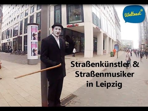Bild & Ton: Straßenkünstler und Straßenmusiker in Leipzig