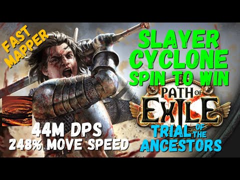 [POE] Slayer Cyclone Build, 44M DPS, Amazing Fast Mapper