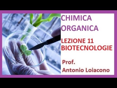 CHIMICA ORGANICA - Lezione 11 - Le Biotecnologie