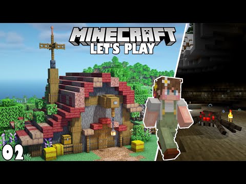Cave Exploring and Barn Building! | Minecraft 1.19 Survival Let's Play | Episode 2