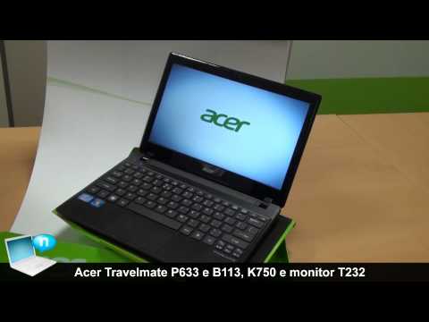 Acer Travelmate P633 e B113, proiettore K750, monitor touch T232
