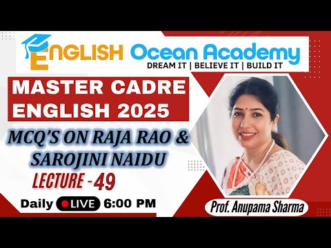 Master Cadre English 2025 | MCQ Lec 49 | Master Cadre English by Anupama Mam | English Ocean Academy