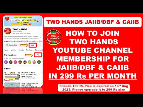 HOW TO JOIN TWO HANDS MEMBERSHIP | 159Rs PLAN EXPIRED PLS JOIN IN 299Rs PLAN I TWO HANDS JAIIB CAIIB Video