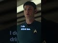 Does Spock like his tea Earl Grey, hot? 🫖 #StrangeNewWorlds #StarTrek #ParamountPlus #Shorts