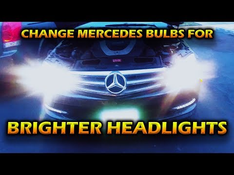 How To Change Mercedes C250 Headlights For Brighter Ones | Brighter Headlights on Mercedes C250 W204