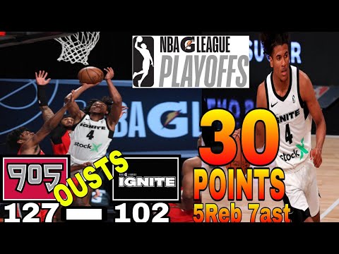 Jalen Green 30Pts 5Reb 7Ast | Raptors 905 Ousts G League Ignite 127-102 NBA G League Playoff 2021