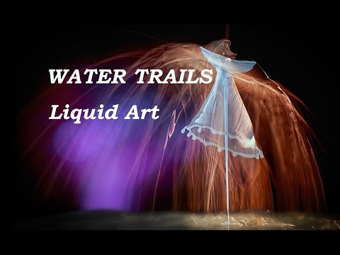 Liquid Art Fotos mit nur einem Blitz und Wasser Spuren (Water Trails)