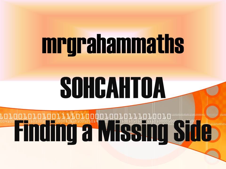 National 4/5 Maths SOHCAHTOA Trigonometry - Finding a Side