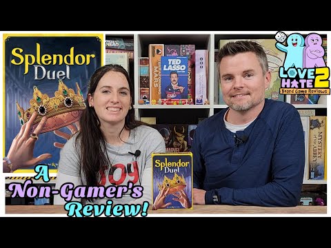 Splendor Duel - A Non-Gamer's Review! Space Cowboys | Love 2 Hate Board Game Reviews #boardgames