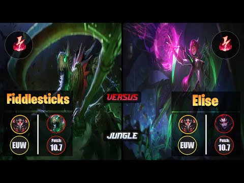 GrandMaster FIDDLESTICKS [Electrocute] (Jungle) VS  ELISE - Grandmaster EUW Patch 10.7