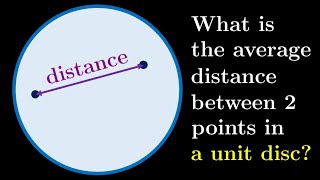 What is the average distance of two points in a disc? (PART 1)
