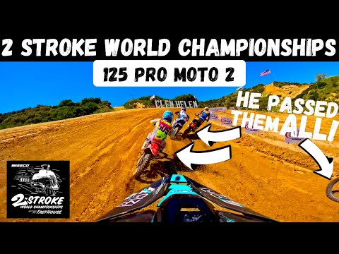 Insane Passes For The WIN!! Helmet Cam - Brandon Ray 125 Pro Moto 2 (2 Stroke World Championships)