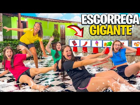 ONDE ESCORREGAR É O QUE VAI COMER! Desafio com as YOUTUBERS