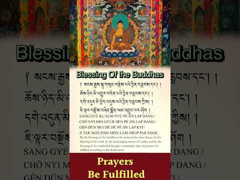 Blessing of the Buddha - Prayers be Fulfilled (Tibetan-English Prayer) #Buddhas #blessing