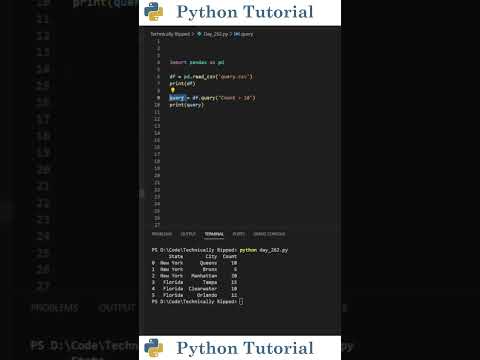 Querying A Pandas Dataframe Python Tutorial