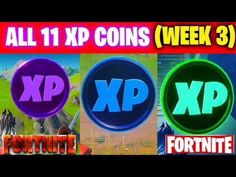 All XP COINS LOCATIONS Fortnite Week 3| SEASON 3 Chapter 2 (WEEK 3) Battle Royale.