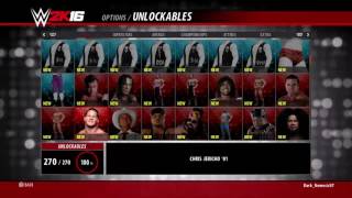 How to unlock every thing in wwe2k16