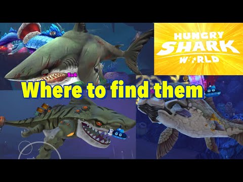 Where to find all !! tier sharks in Hungry Shark World!