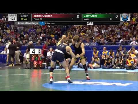 2015 NCAA Championships - 133 lbs -  Cory Clark vs James Gulibon