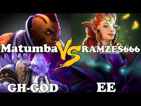 Dota 2 - Matumbaman And GH-GOD VS RAMZES666 And EternaLEnVy - Ranked Match Gameplay