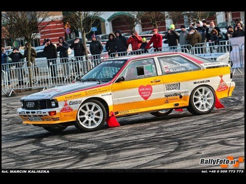 Legendary Audi Quattro A2 Jan Chmielewski Grzegorz Olchawski rally car donuts with pure sound