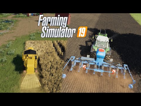 Farming Simulator 19 Timelapse  EP#3 | Harvesting BEANS and Seeding