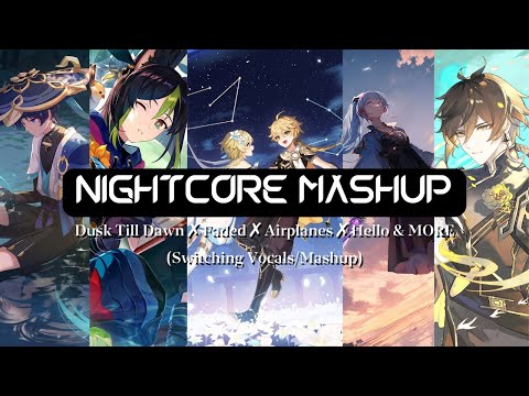 Genshin [AMV/GMV] - Dusk Till Dawn ✗ Faded ✗ Airplanes ✗ Hello & MORE ⟦Switching Vocals/Mashup⟧