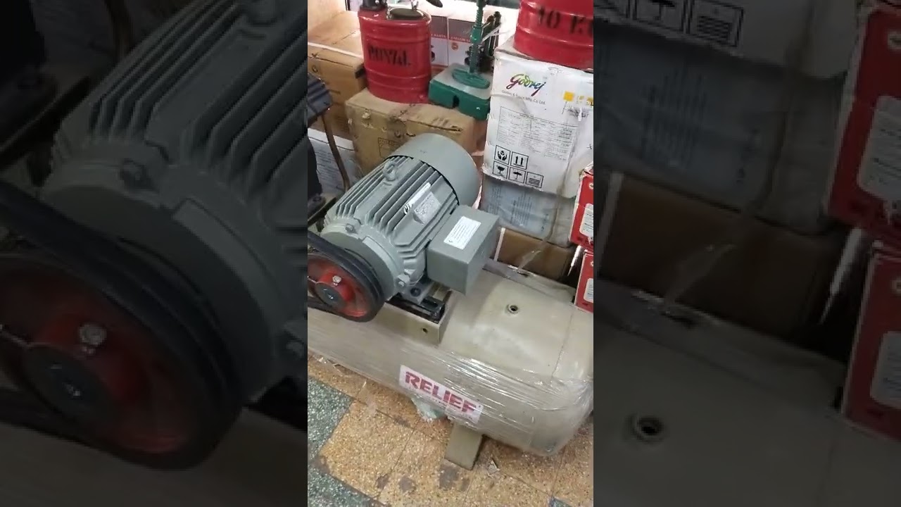 Watch video AIR|COMPRESSOR7.5HP|WITH5HP|CROMPTON GREAVES|SINGLE PHASE|ELEMOTOR|TANKSIZE18X72|CON6356622681GUJ Now AIR|COMPRESSOR7.5HP|WITH5HP|CROMPTON GREAVES|SINGLE PHASE|ELEMOTOR|TANKSIZE18X72|CON6356622681GUJ