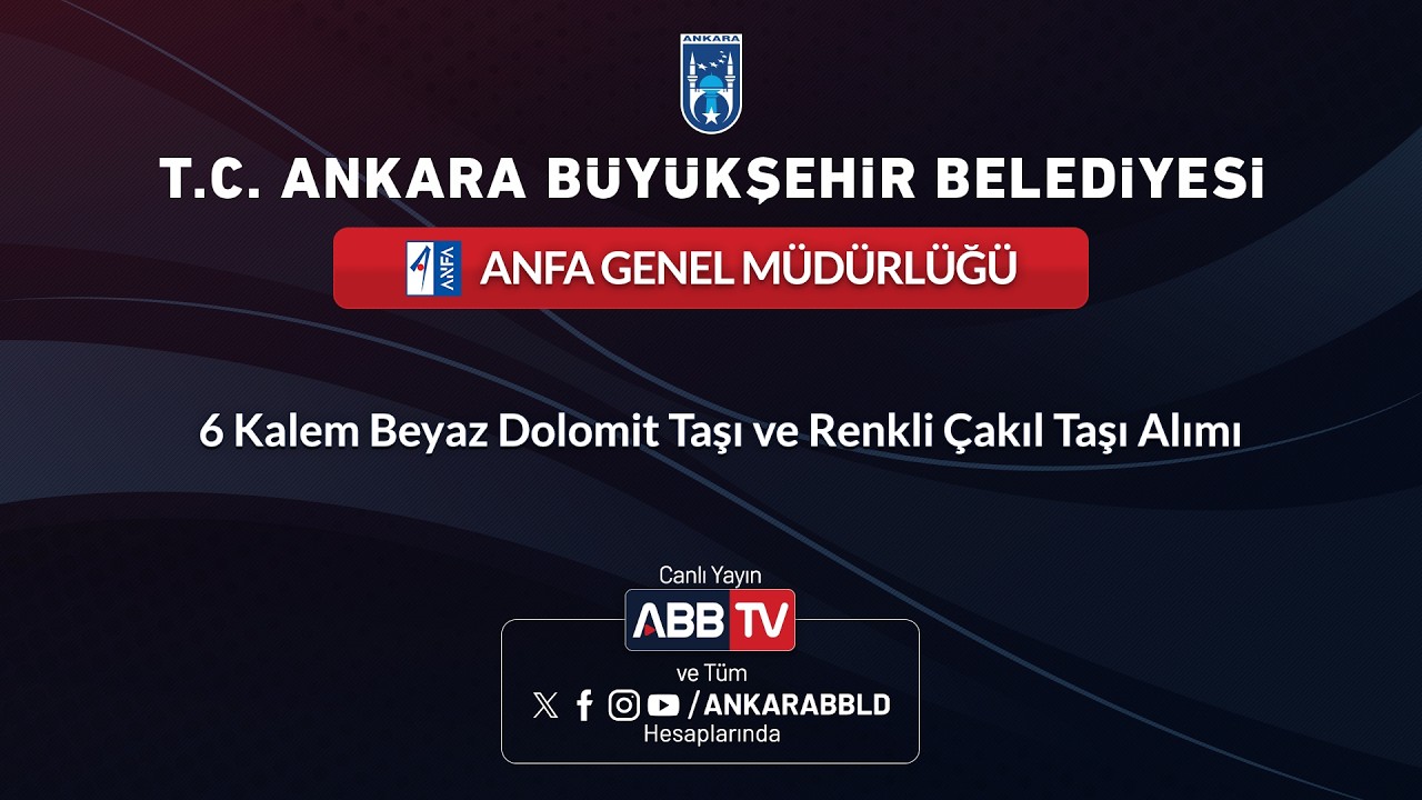 ANFA GENEL MÜDÜRLÜĞÜ - 6 KALEM BEYAZ DOLOMİT TAŞI VE RENKLİ ÇAKIL TAŞIALIMI