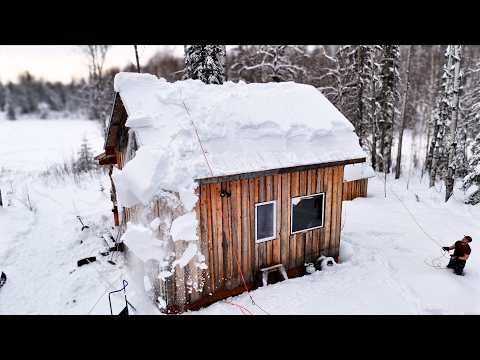 Arriving at the Cabin after a HUGE Snowstorm || Cozy Cabin Life