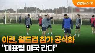 이란, 월드컵 참가 공식화 대표팀 미국 간다 / 연합뉴스TV (YonhapnewsTV)