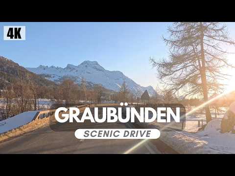 St. Moritz Winter Drive to Maloja – Stunning Engadin Scenery | Scenic Drive | Switzerland | 4K