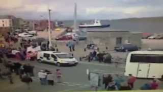 Olympic Torch going through Lerwick town On the Shetland Is