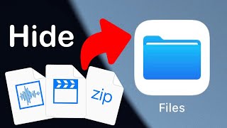 How to Hide Video, Audio, Photo, PDF, Zip in Files App | iPhone iPad (iOS)