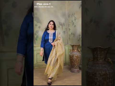 Banwery Plus Size Vol-1 Russian Silk Wholesale Kurti With Dupatta Catalog – product video thumbnail