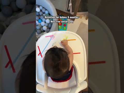 Mess-Free Sensory Play for Babies (6 Months+) #teacher #diy #toddleractivities #shorts
