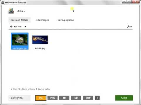 Changing image color space with reaConverter
