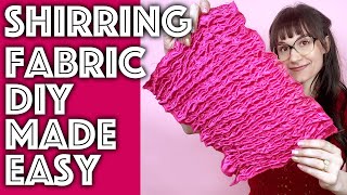 How to Shirr Fabric the Easy Way! How to Sew Shirring Tutorial | Sew Anastasia