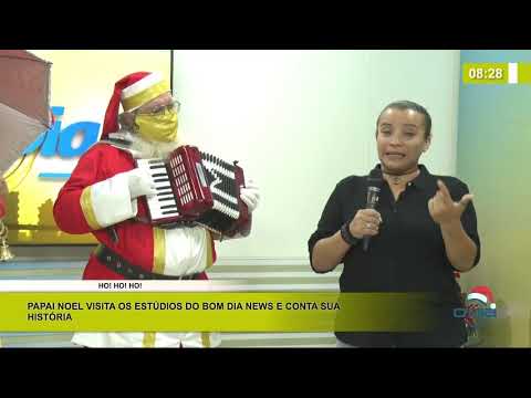 Papai Noel visita os estúdios do Bom Dia News e conta sua história 23 12 2020