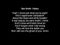 Sam Smith - Palace Lyrics