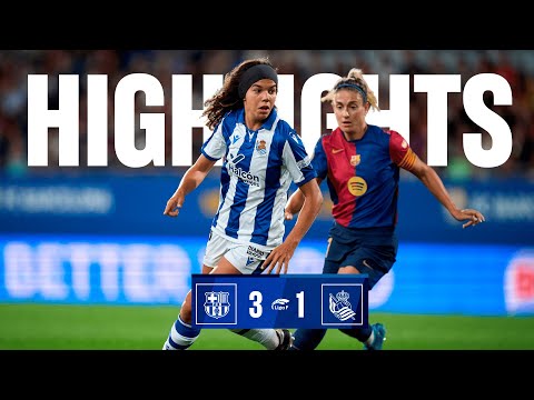 HIGHLIGHTS | Liga F 24-25 | J2 | FC Barcelona 3 - 1 Real Sociedad