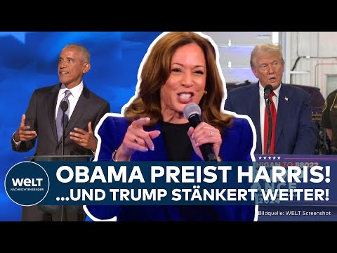 Video Thumbnail: US-WAHLKAMPF: Demokraten feiern Harris! "Macht keinen Fehler - es wird ein Kampf!" - Barack Obama