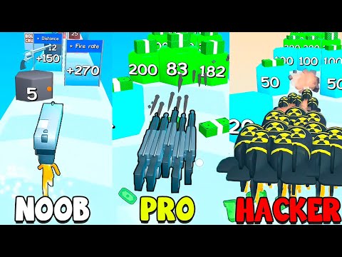 Gun Head Run 3D – NOOB vs PRO vs HACKER 🔫 Gameplay Mobile Games