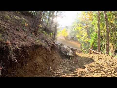 A NEW FOREST ROAD IS BEING CREATED FROM START TO FINISH WITH A BULLDOZER 1 #working #komatsu #dozer