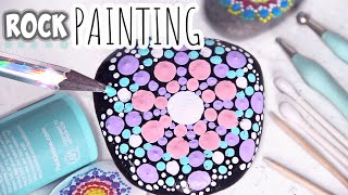 ROCK PAINTING -  Easy Dot Mandala (So Relaxing!)