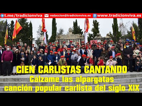 CIEN #CARLISTAS CANTANDO: "Cálzame las alpargatas" ante el Monumento al #SagradoCorazón (Getáfe)