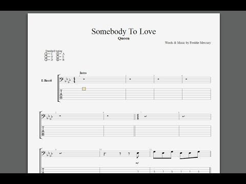 Somebody To Love Isolated Bass & Drums + Tab