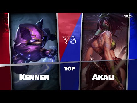 Patch 10.24 Akali TOP KR Master vs Kennen